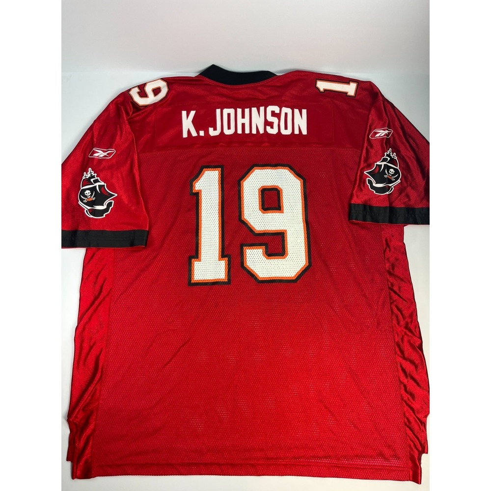 Reebok Jersey Tampa Bay Buccaneers Keyshawn Johnson Size 2XL Red #19 - Picture 1 of 11